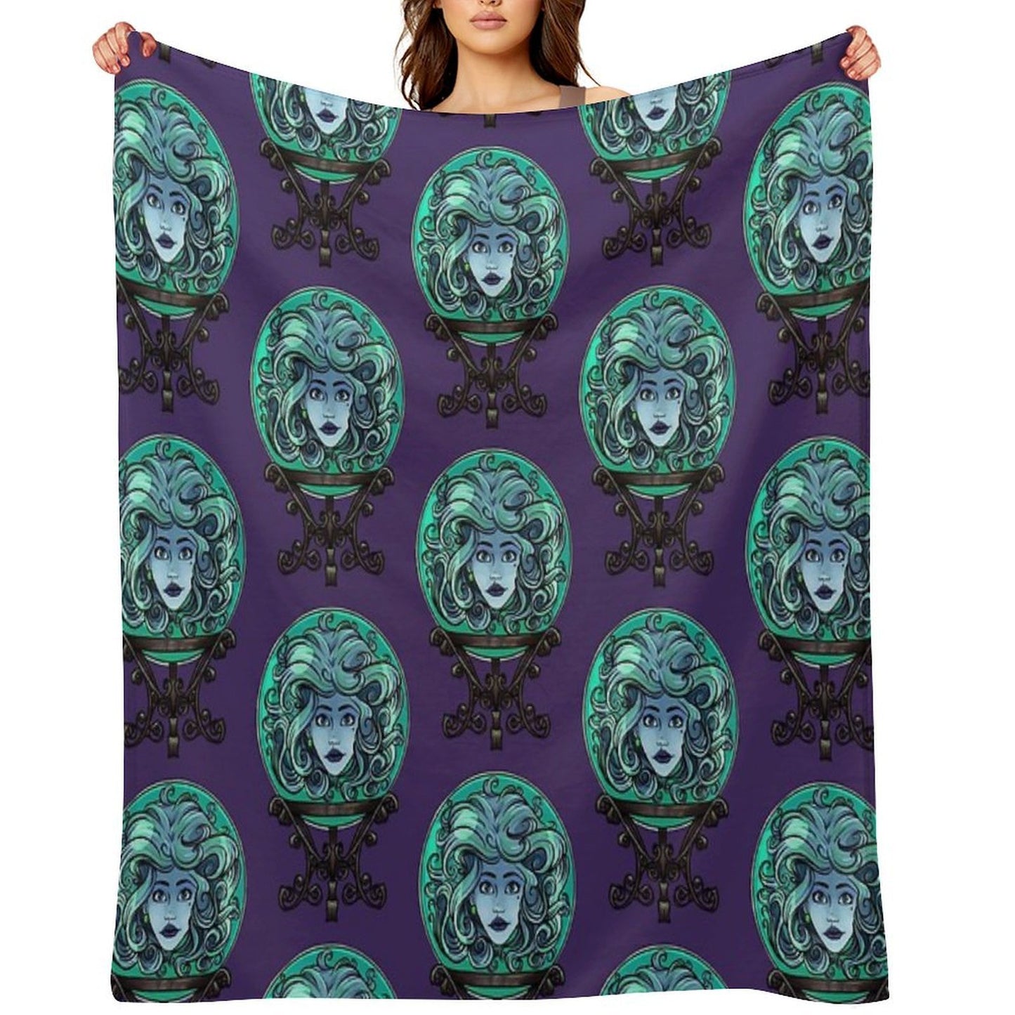 Madame Leota, No Background Comfort Throw Blanket