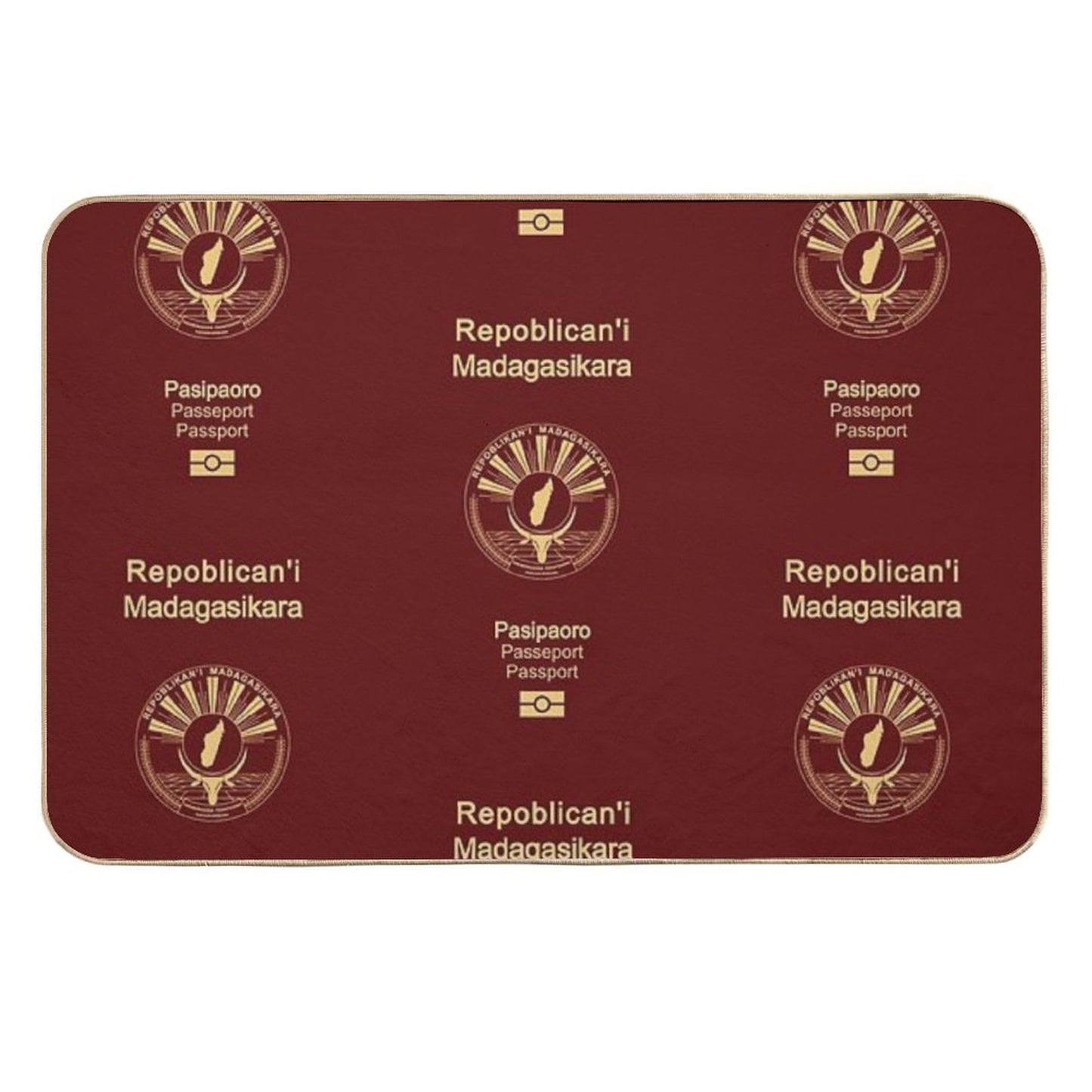 Madagascar Passport  Eco-Friendly Bath Mat
