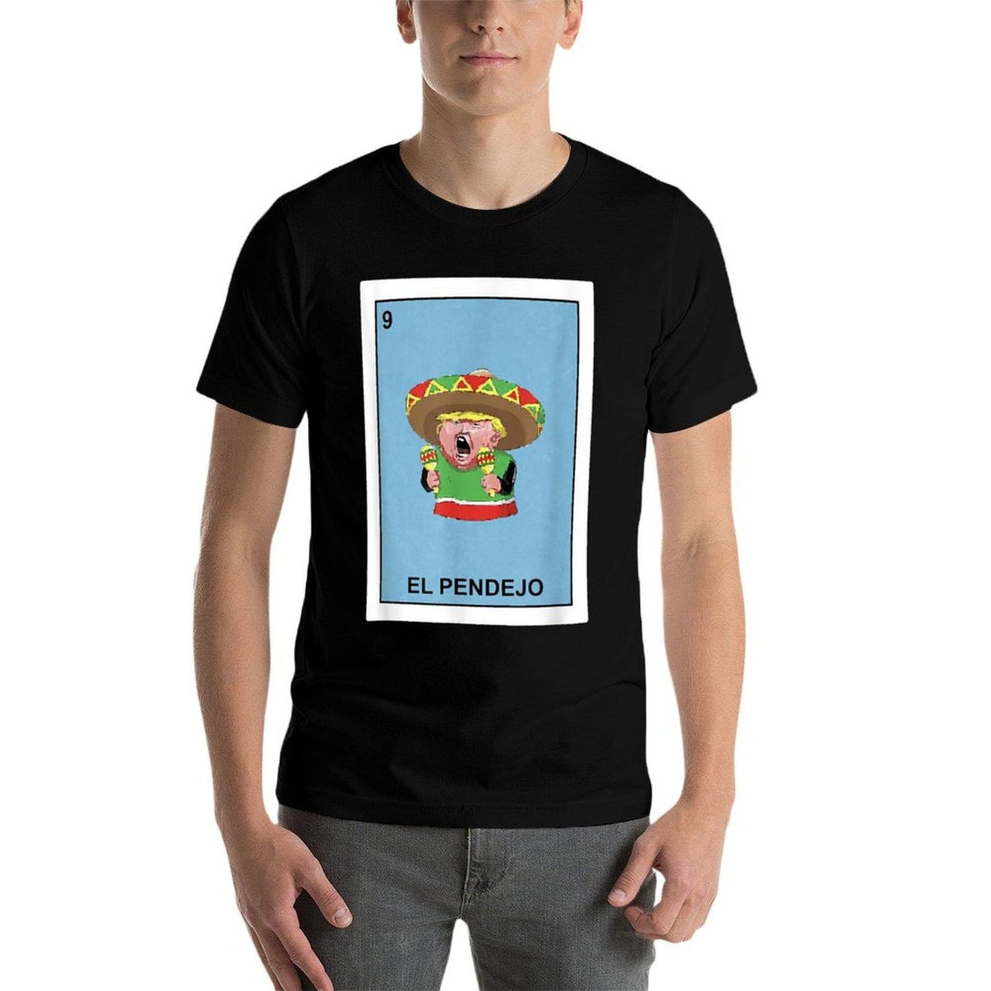 Funny Donald Trump El Pendejo Mexican Lottery Gift  Heathered Texture T-Shirt