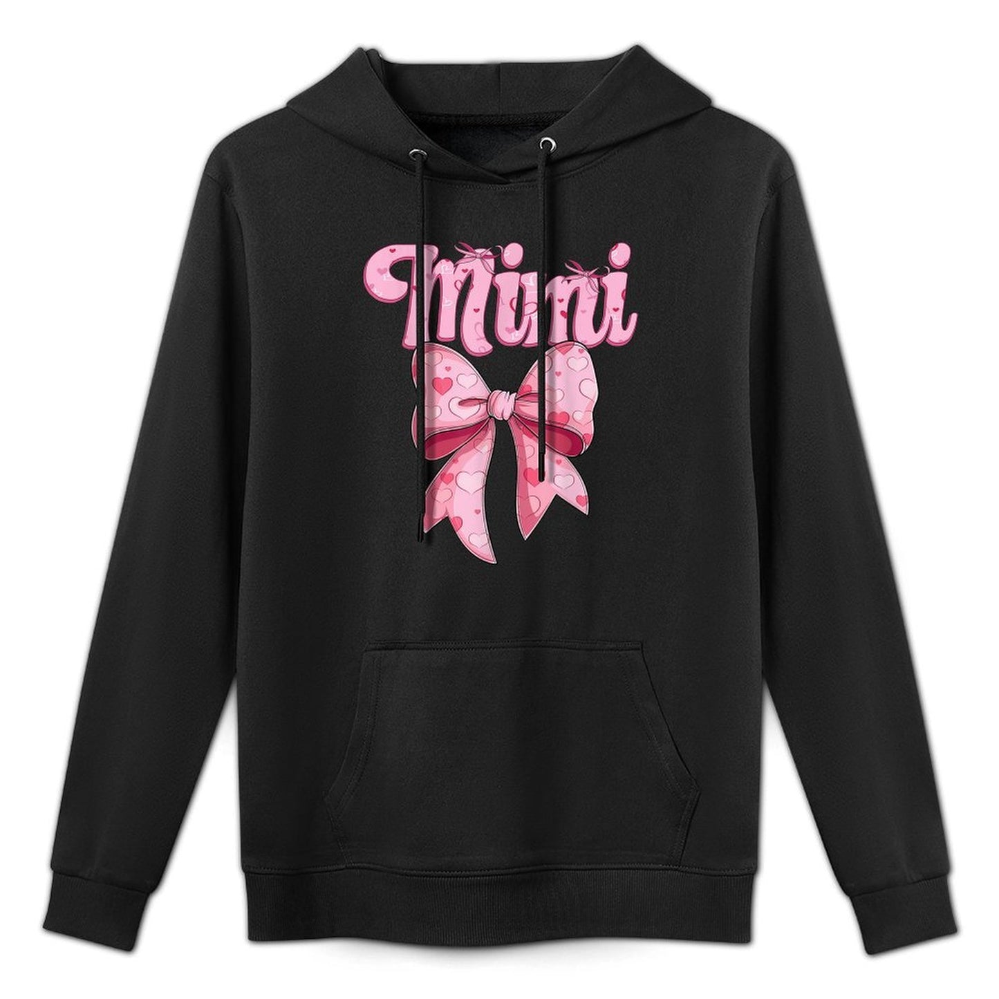 Mothers Day Coquette Bow Family Matching Groovy Pink Mimi Casual Wear Hoodie