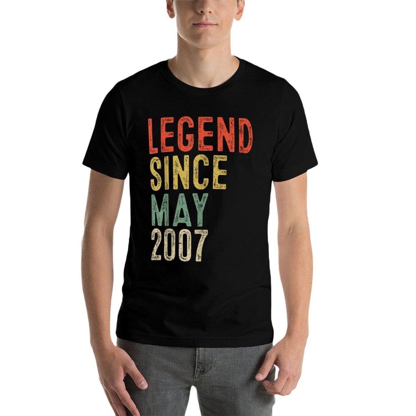 Legend Since May 2007 18th Birthday Gifts 18 Year Old  Vintage-inspired T-Shirt