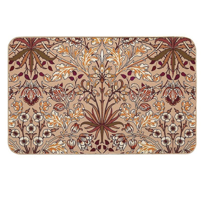 William Morris Hyacinth, Brown And Beige  Stain-Proof Bath Mat