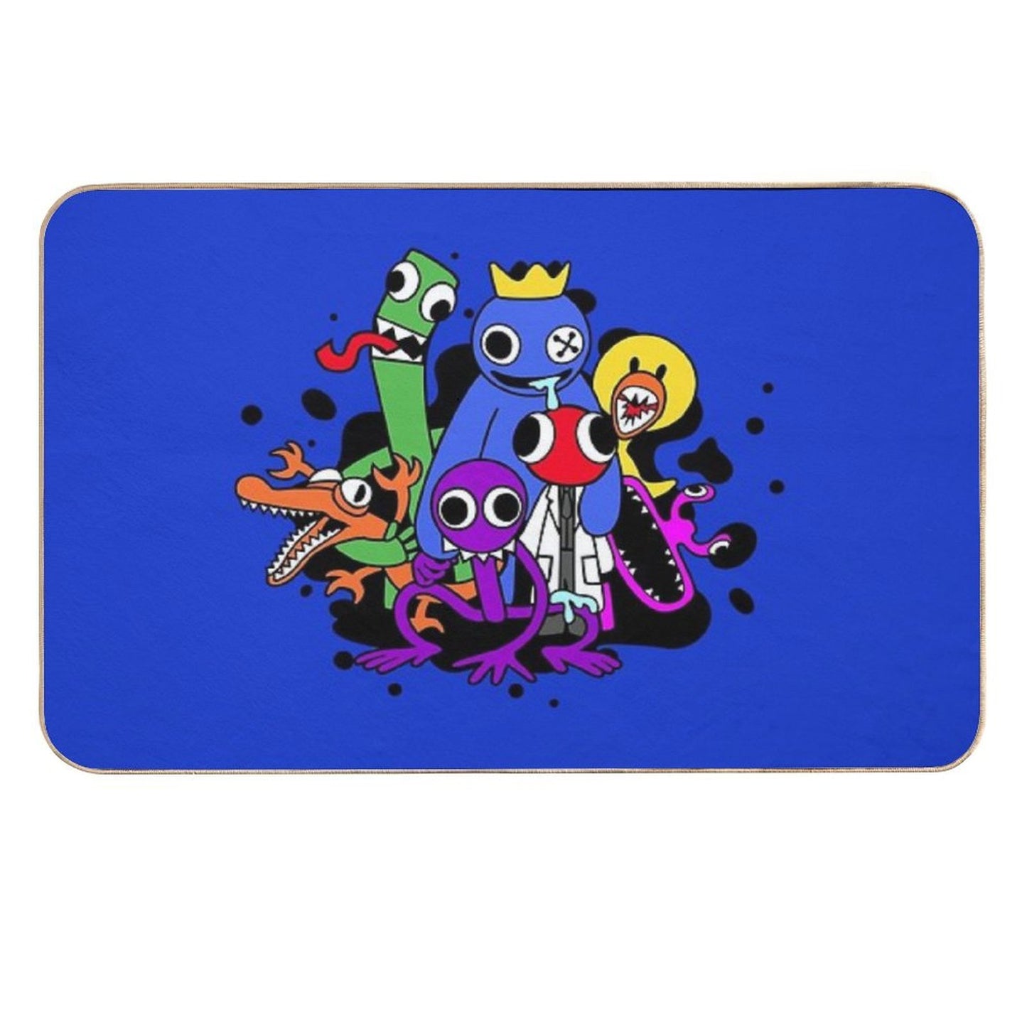 Rainbow Friends Hug It Out  Stain-Proof Bath Mat