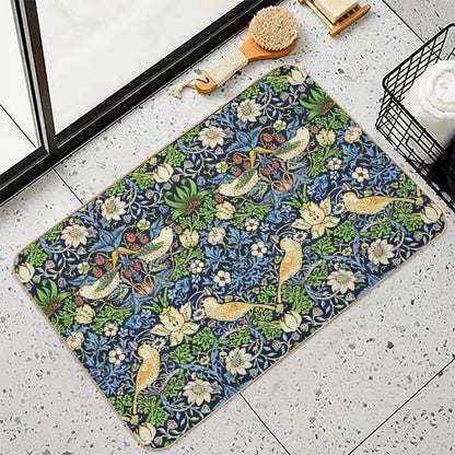 Art Nouveau Bird And Flower Tapestry  Versatile Bath Mat