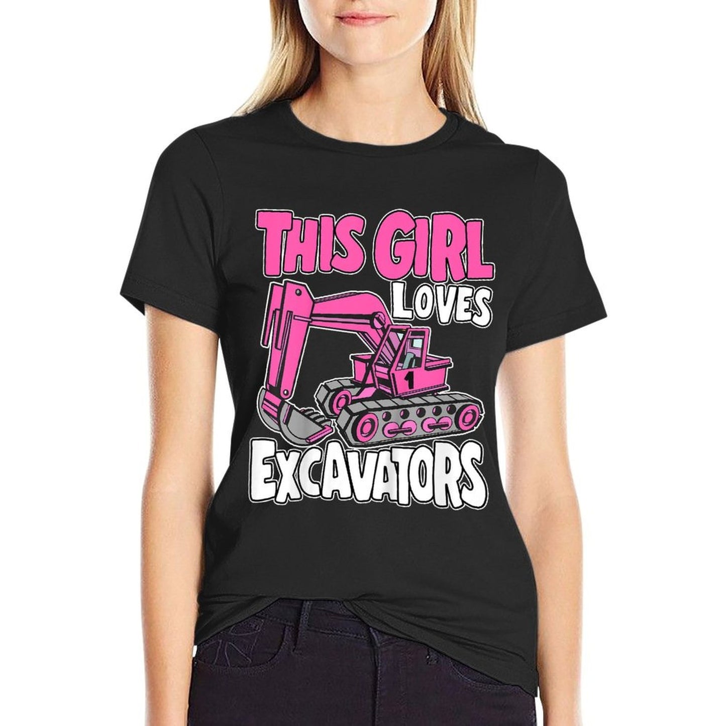 Toddler Construction Digger Kids This Girl Loves Excavators  Quick-drying T-Shirt