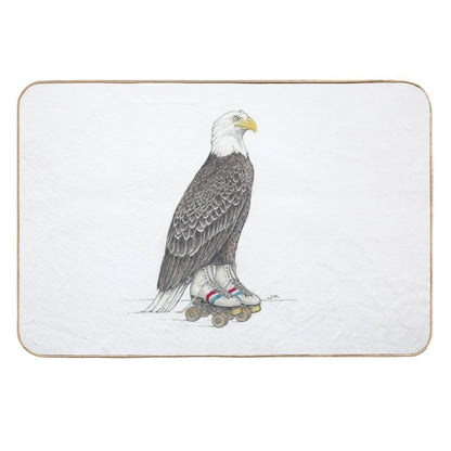 Eagle on Roller Skates  Pet-Safe Bath Mat