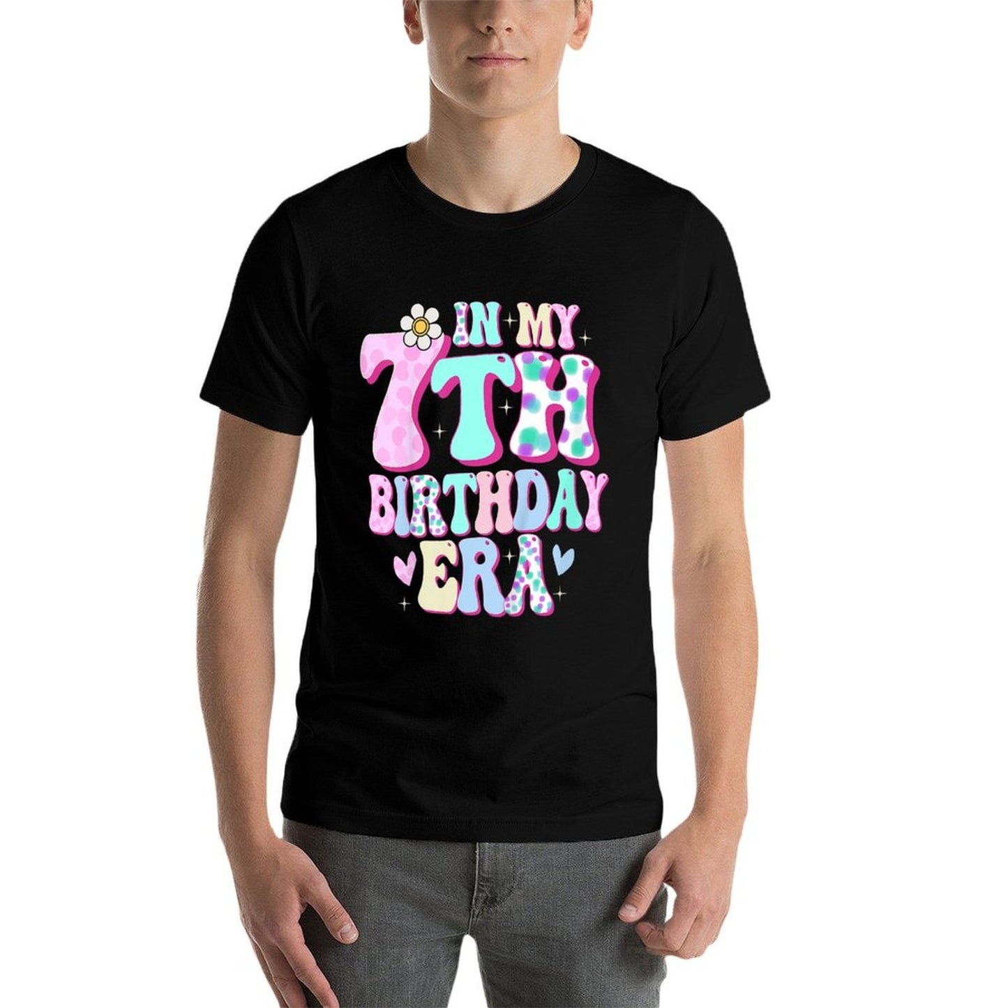 In My 7th Birthday Era Girl Gifts Seven Bday 7 Year Old  Slim-fit Cut T-Shirt