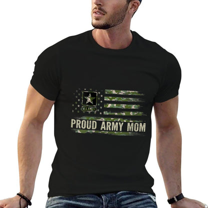 Womens Vintage Proud Army Mom Camo American Veteran Gift  Affordable Price T-Shirt