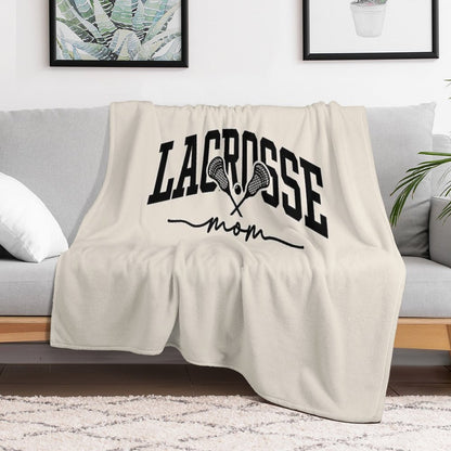 Lacrosse Mom  Sports Mom Durable Throw Blanket