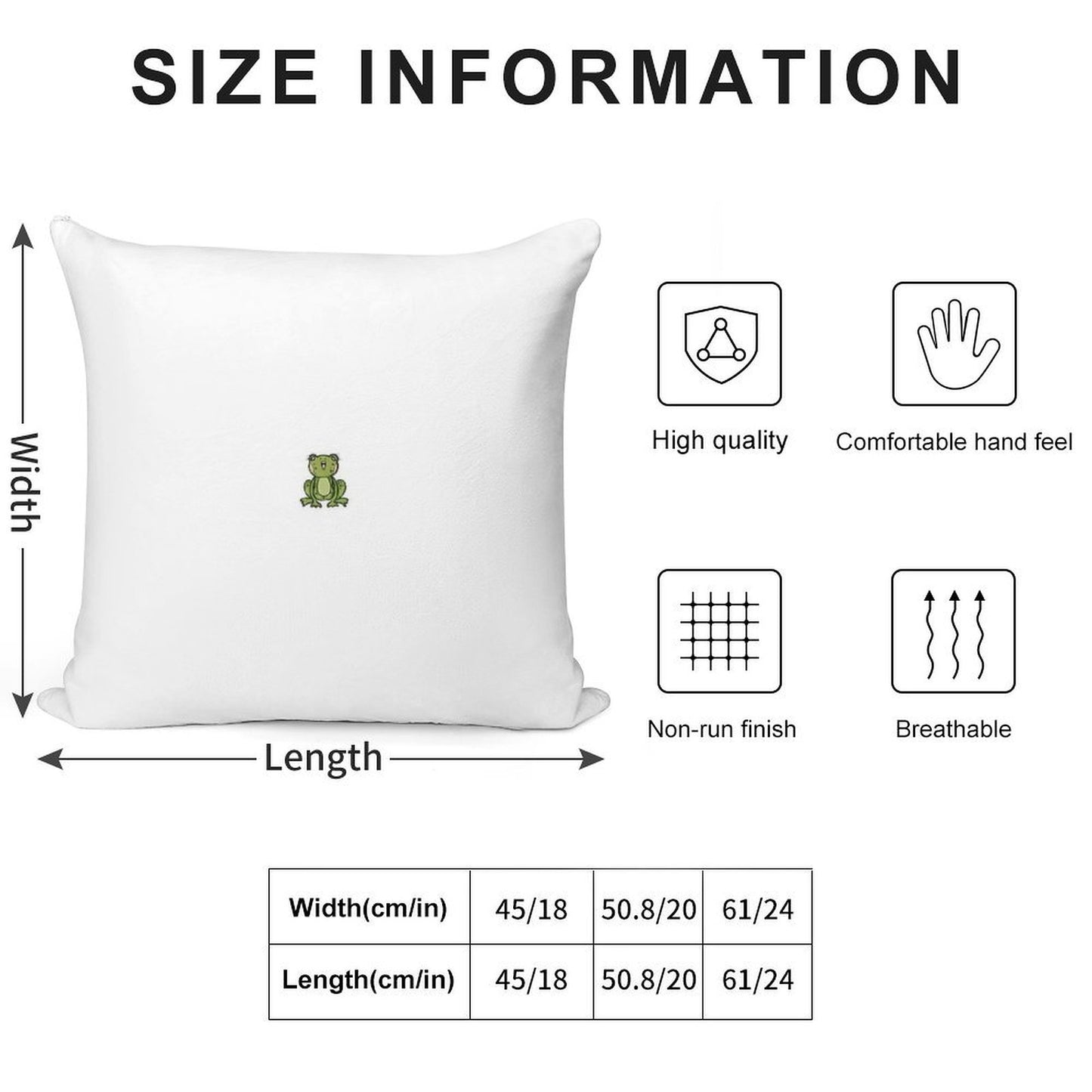 Happy Frog Soft Luxury Feel Throw Pillow