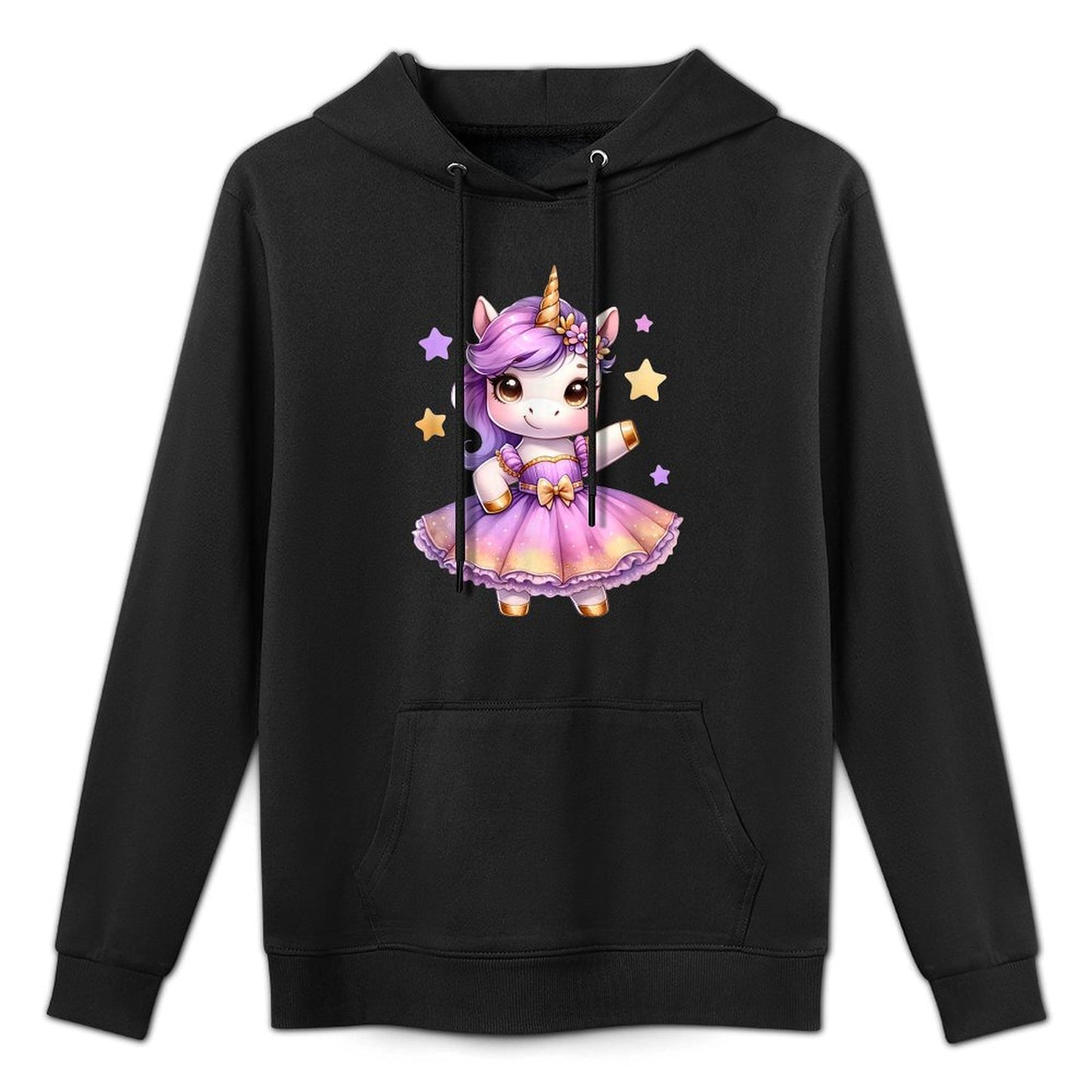 Cute Unicorn Purple Princess Tutu Dress for Kids Girls Shrink-Resistant Hoodie