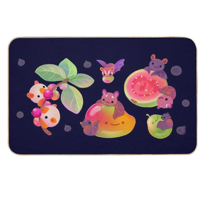 Fruit And Bat - Dark  Stain-Proof Bath Mat