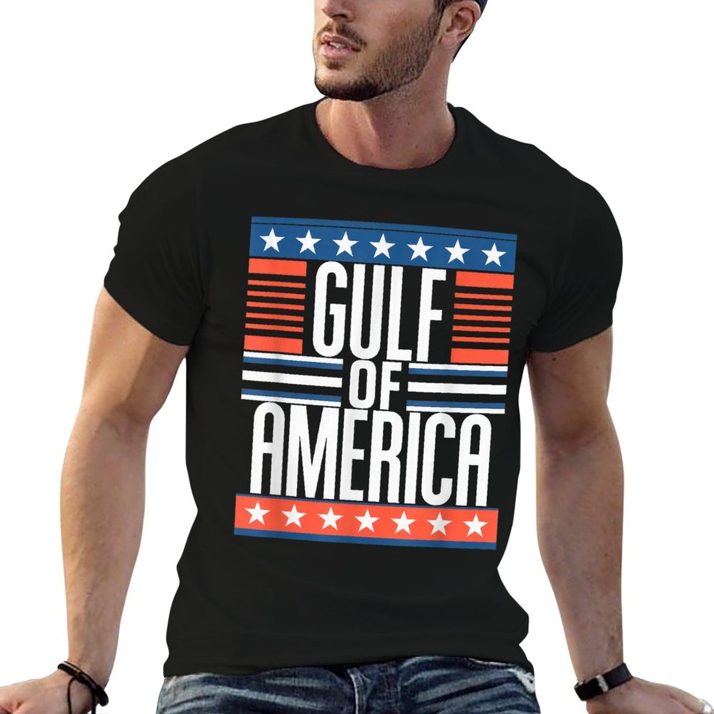 Gulf Of United States Of America Patriotic USA Flag Vintage-inspired T-Shirt