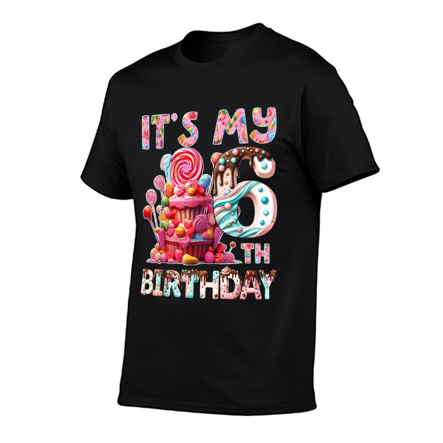 Kids It’s My 6th Birthday 6 Years Old Sweet Candy Bday Party  Moisture-wicking T-Shirt