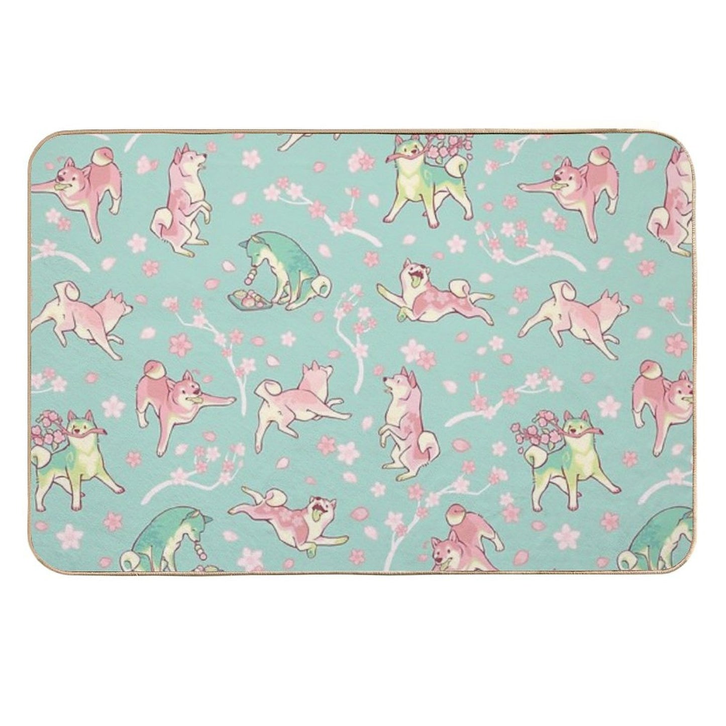 Shibakura & Matchinu in Mint  Eco-Friendly Bath Mat