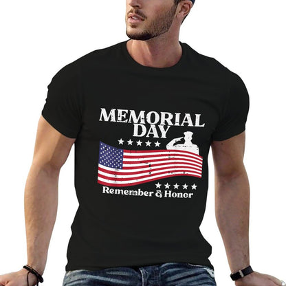 Memorial Day USA Remember Honor Patriot Men Women Kids Tagless Design T-Shirt