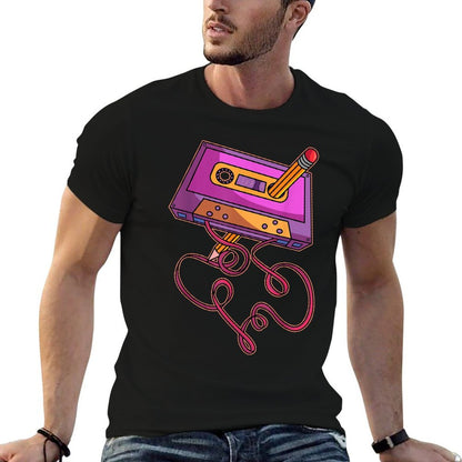 80s Cassette Tape Pencil 1980s Retro Vintage Throwback Music  Affordable Price T-Shirt