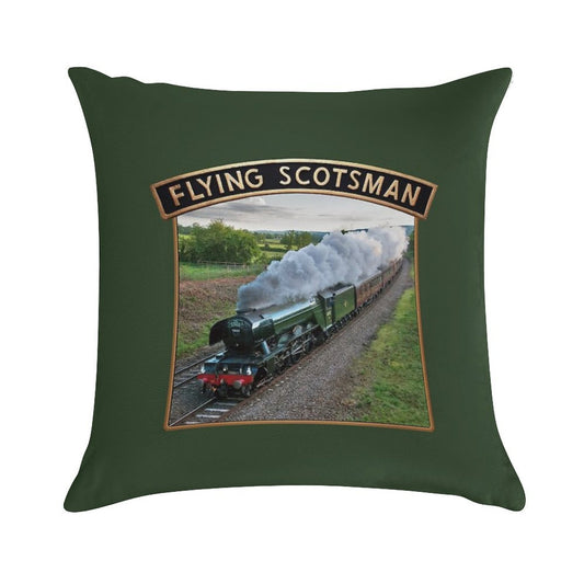 Flying Scotsman And Nameplate Soft Durable Construction Throw Pillow