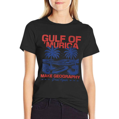 Gulf of USA American Gulf of Murica Patriotic Beach Tank Top Lightweight T-Shirt