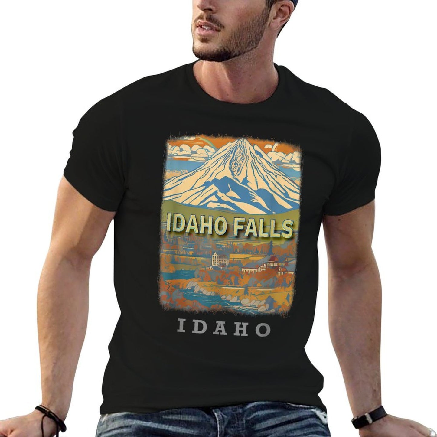 Idaho Falls Idaho ID Breathtaking Mountains SD533  Polyester Blend T-Shirt