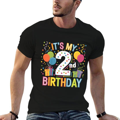 Kids Kids 2nd Birthday Boy Toddler Two 2 Year Old Birthday  Graphic-printed T-Shirt