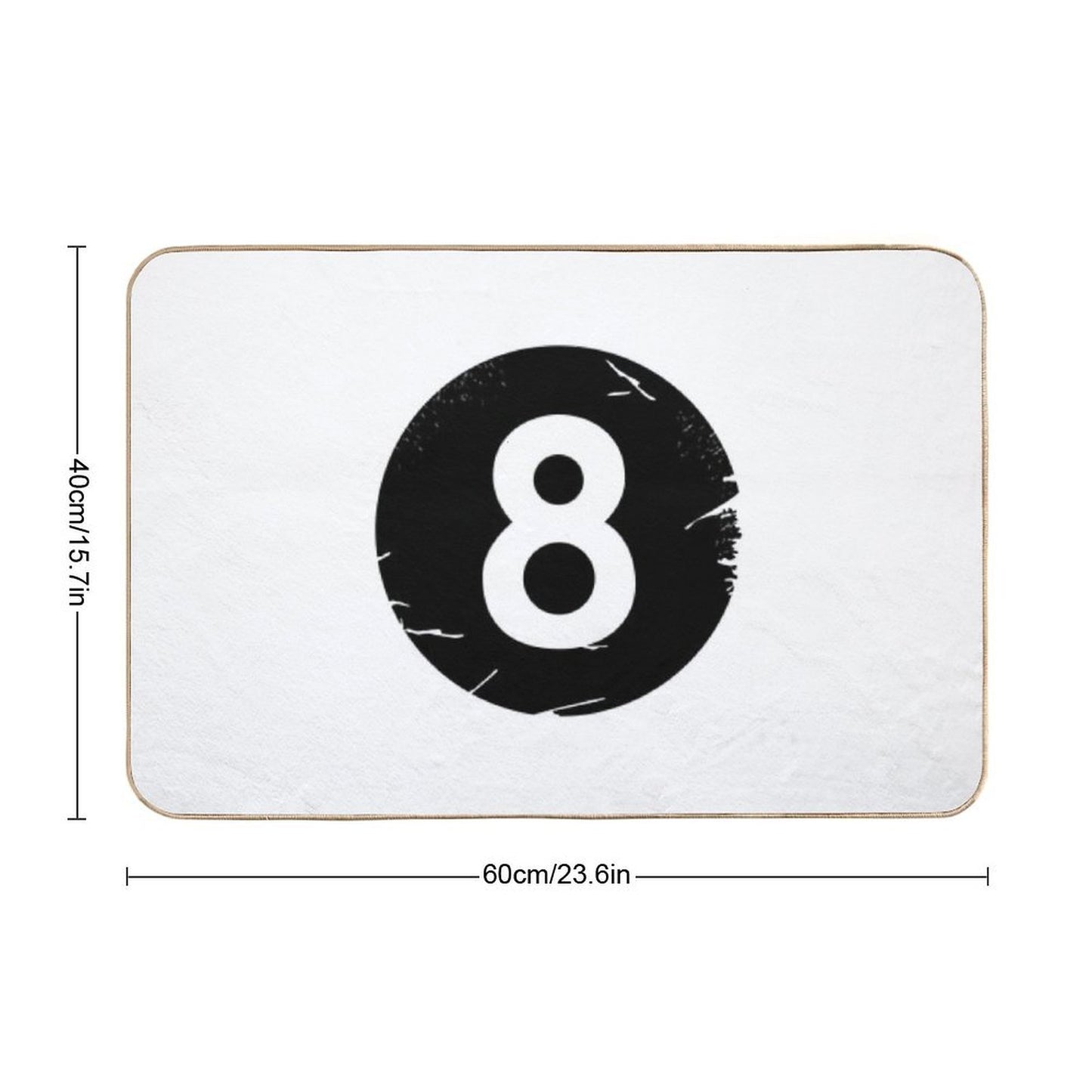 8 BALL BILLIARDS POOL EIGHT-BALL  Pet-Safe Bath Mat