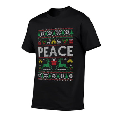 Peace I Come in Peace Couple Matching Ugly Christmas Sweater  Classic T-Shirt