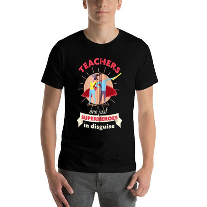 Teachers Are Superheroes in Disguise - Funny BTS T Zip  High-quality Stitching T-Shirt