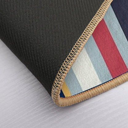 Colorful Stripes  Modern Retro  Absorbent Bath Mat