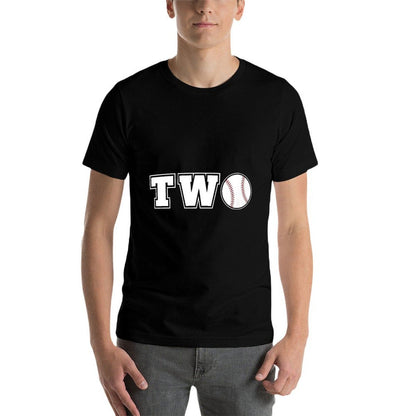 Kids Baseball 2nd Birthday Boy 2 Two Year Old Toddler  Soft T-Shirt