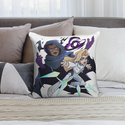 Marvel Rivals Cloak And Dagger Soft Warmth Comfort Throw Pillow