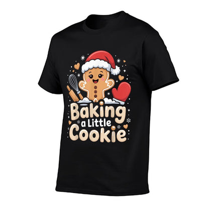Baking A Little Cookie Cute Christmas Pregnancy Announcement  Relaxed-fit T-Shirt