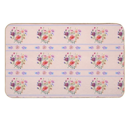 Pastel Garden Flowers  Versatile Bath Mat
