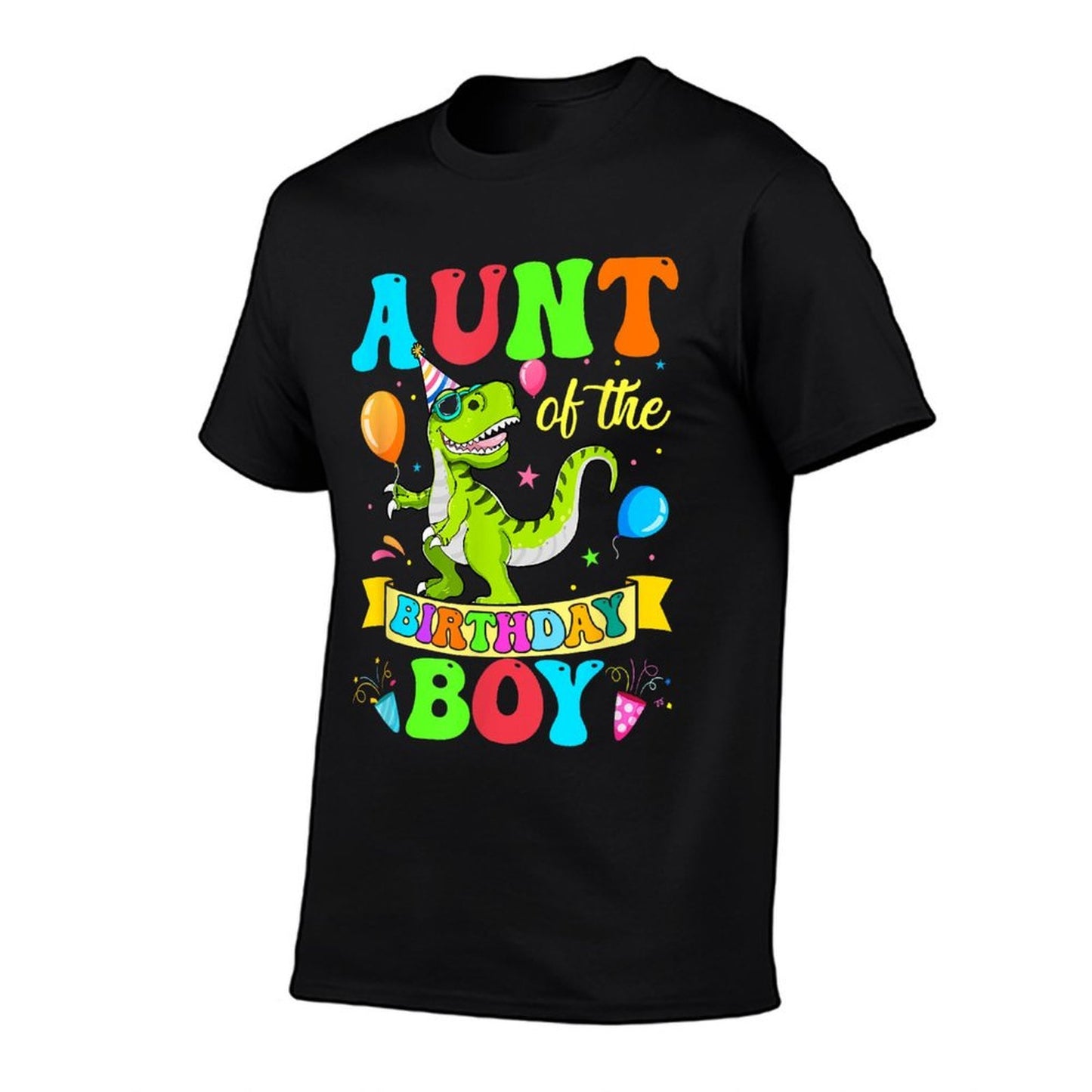 Love Family Matching Aunt Of The Birthday Boy T-Rex Dinosaur Birthday Party  Heathered Texture T-Shirt