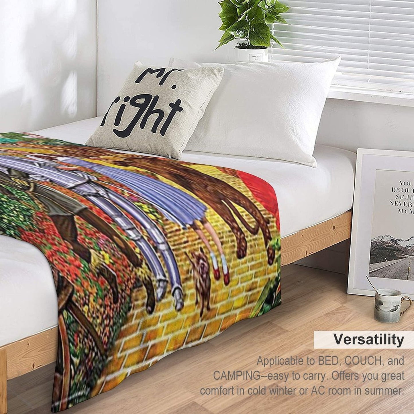 Follow The Yellow Brick Road - Wizard Of Oz Multi-functional Throw Blanket