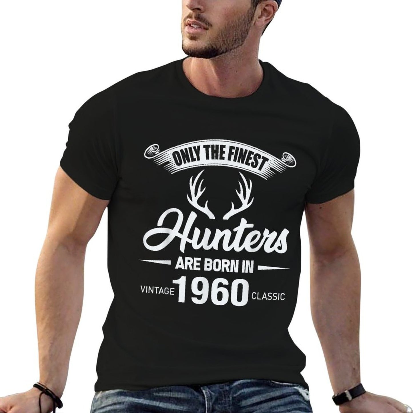 Gift for 60 Year Old Deer Hunting Hunter 1960 60th Birthday  Moisture-wicking T-Shirt