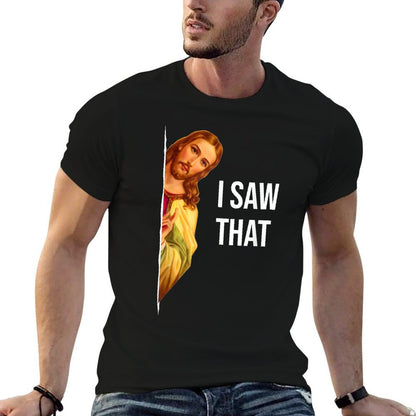 Funny Jesus Meme Quote - Men's & Women's Classic Fit Crew Neck, Black  Stretchy T-Shirt