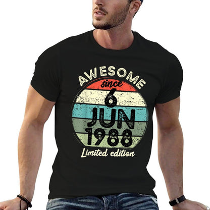 35 Year Old Birthday 6 June 1988 35th Birthday  Cotton T-Shirt