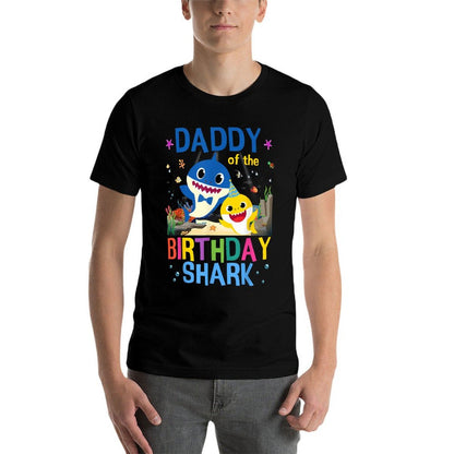 Funny Daddy Of The Birthday Family Shark Kids Birthday  Lightweight T-Shirt