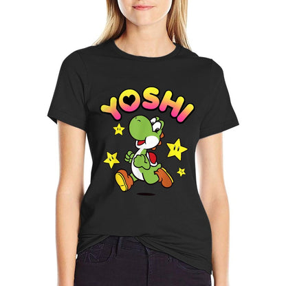 Nintendo Super Mario Yoshi Star Power Sprint Graphic Comfortable T-Shirt