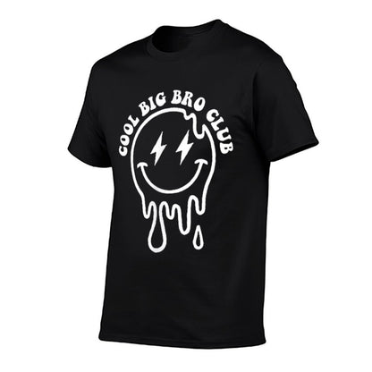 Groovy Cool Big Bro Club Brother Matching Family 2 Sided  Rolled Sleeves T-Shirt