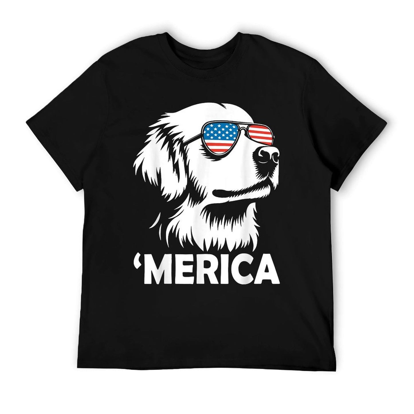 Golden Retriever 4th of July Merica Durable T-Shirt