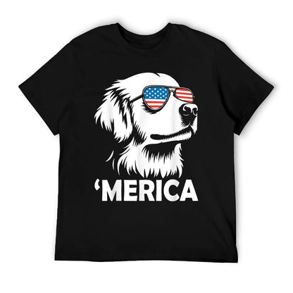 Golden Retriever 4th of July Merica Durable T-Shirt