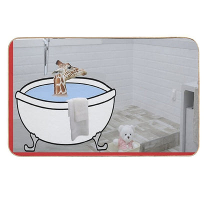 Love Funny Cute Giraffe Shower  Anti-Trip Bath Mat