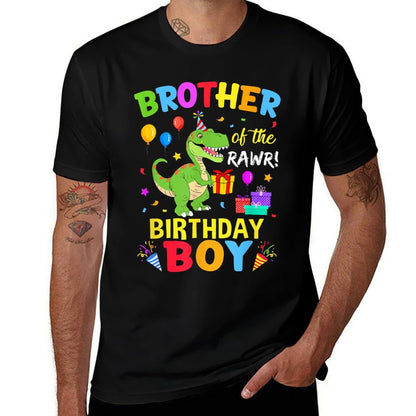 Brother Of The Birthday Boy T-Rex Funny Dinosaur Boy Party  Lightweight T-Shirt