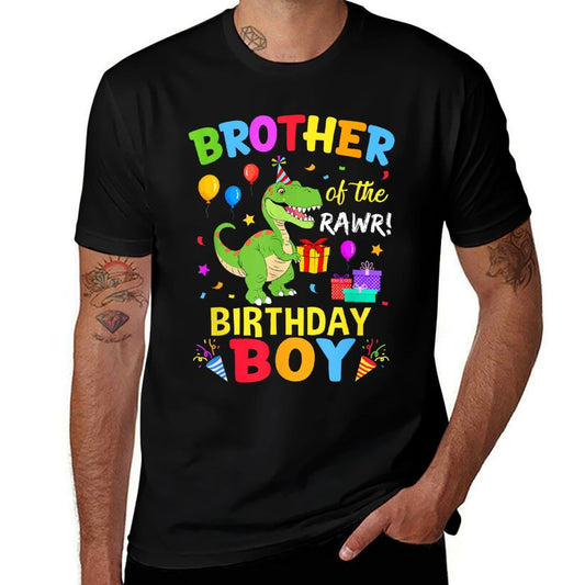 Brother Of The Birthday Boy T-Rex Funny Dinosaur Boy Party  Lightweight T-Shirt