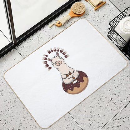 Donut Disturb - Kawaii Alpaca Meditation  Pet-Safe Bath Mat