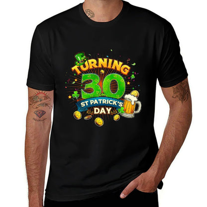Turning 30 on St. Patrick’s Day 30th Birthday Shenanigans Premium  Tagless Design T-Shirt