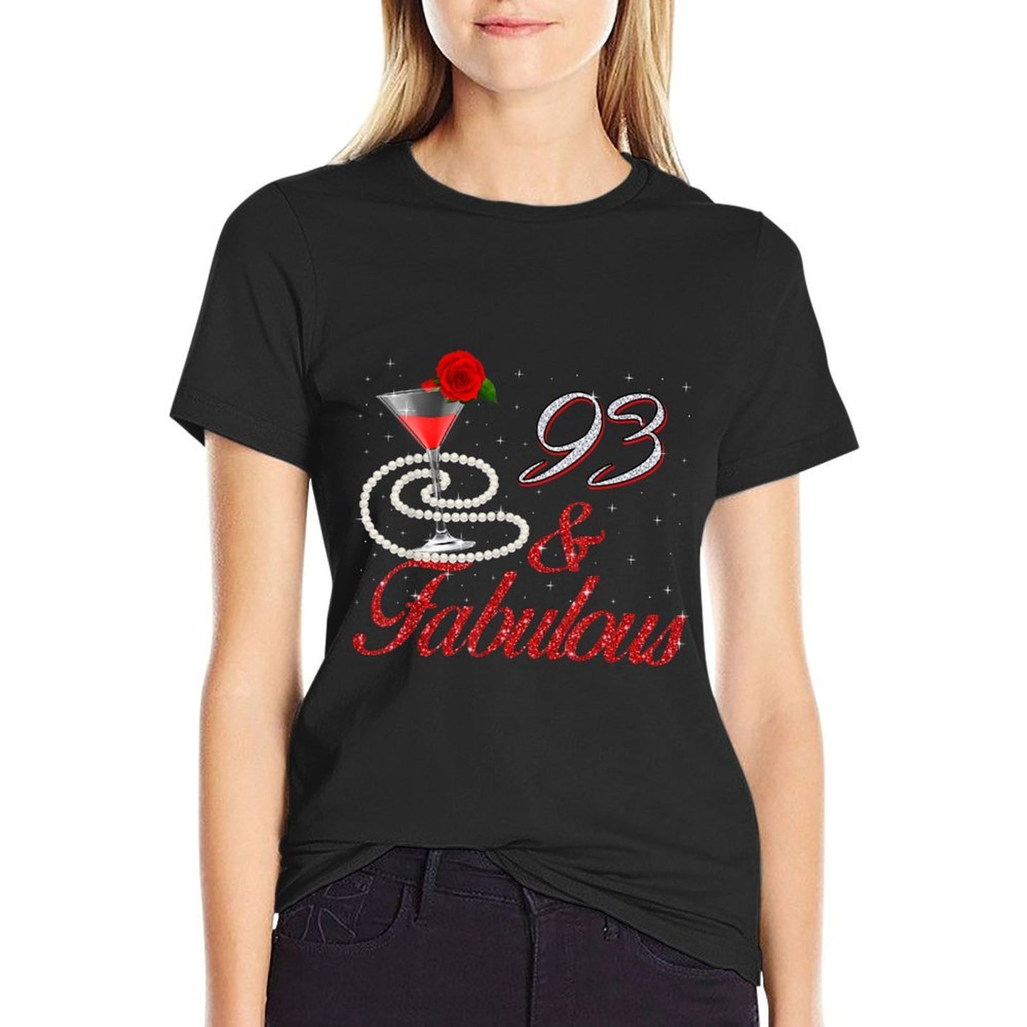 93 And Fabulous 93rd Birthday 93 Years Old Bday  Easy-care T-Shirt