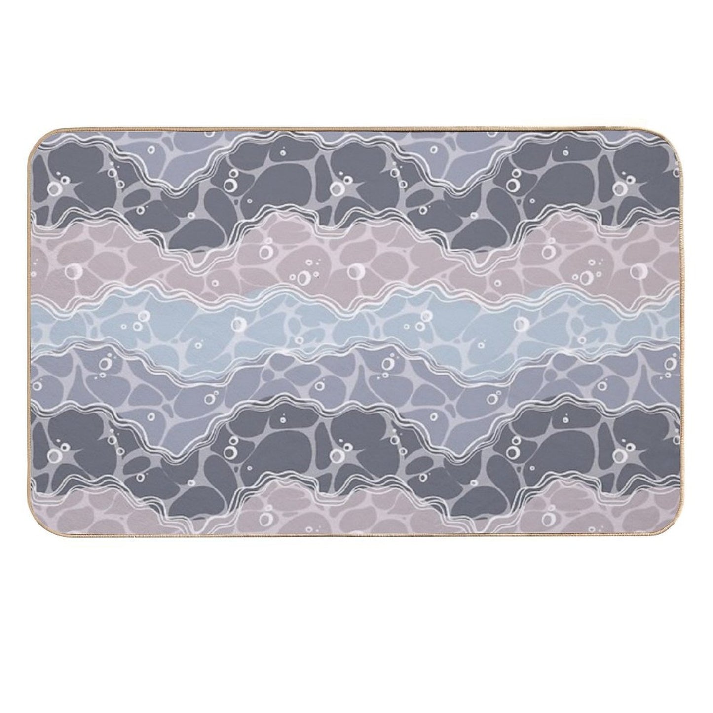 Pastel Sea Pattern  Dirt-Trapping Bath Mat